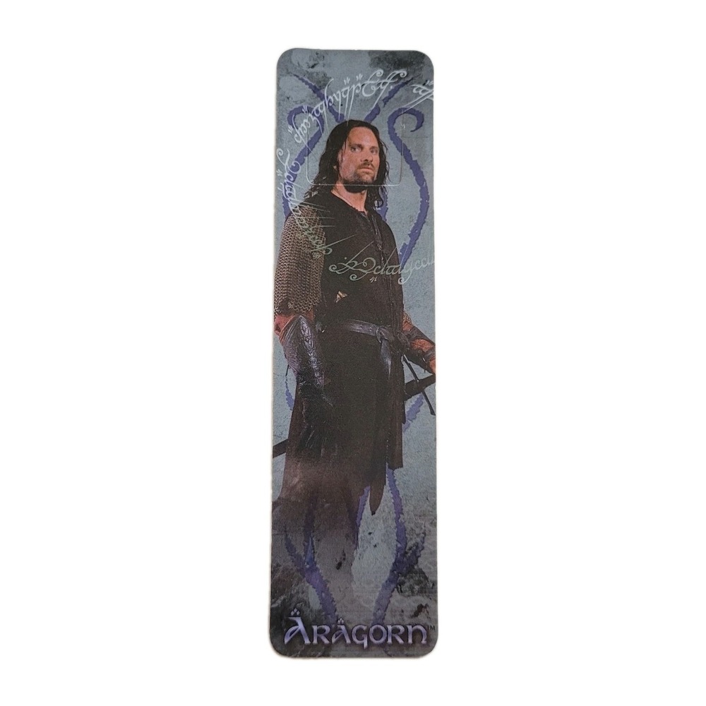 Vintage Aragorn Tab Bookmark, 2002 Lord Rings Two Towers, Y2K Movie, XTAB-622477